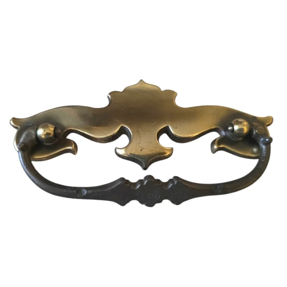 Vintage Set Of 5 Brass Ornate Drawer Pulls Handles